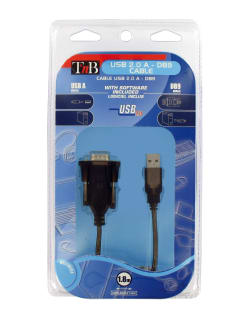 USB-A 2.0 / DB9 CABLE 1.8M + SOFTWARE
