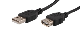 Male USB / female USB cable 1.8m