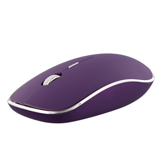 Mouse sem fio de clique silencioso RUBBY roxo