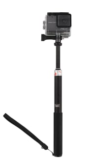 BLACK MONOPOD FOR CAMERA WITH GOPRO ADAPTER