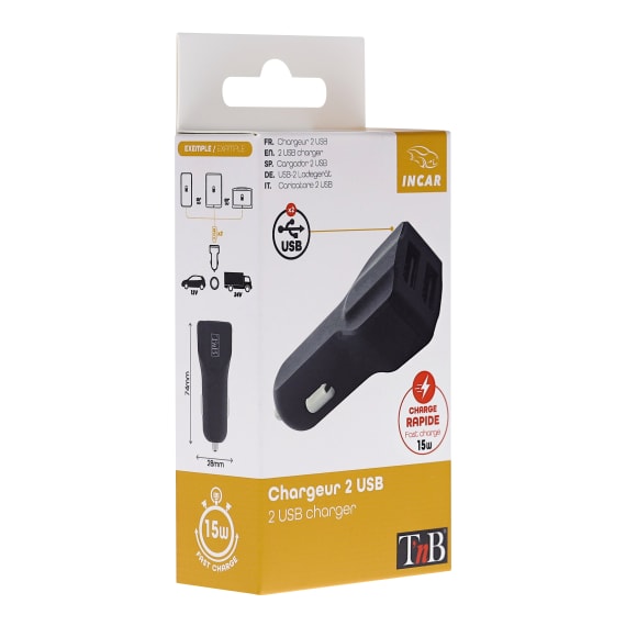 Chargeur allume-cigare 2 entrées – Aromasound