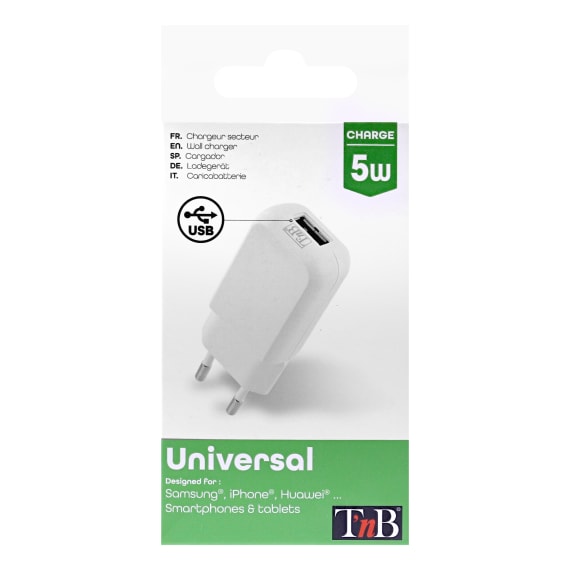 Chargeur secteur USB universel EU