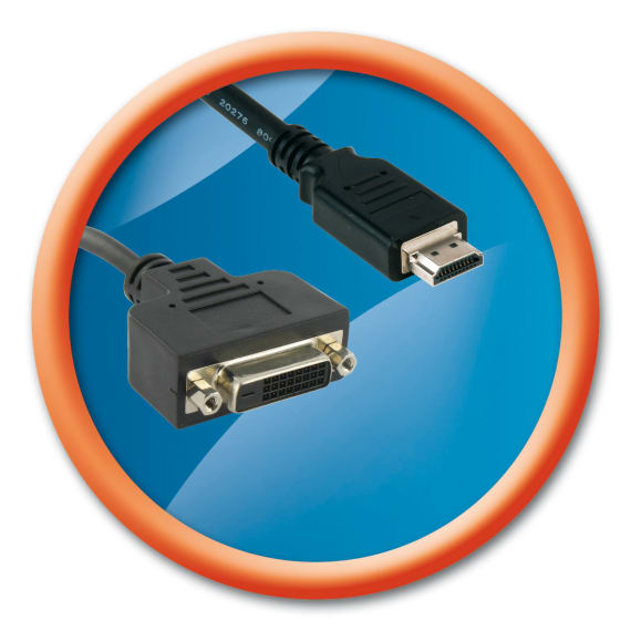 Adaptateur HDMI Femelle - DVI Mâle - Connectique PC 