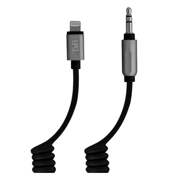 Lightning to jack 3.5mm coiled cable - T'nB