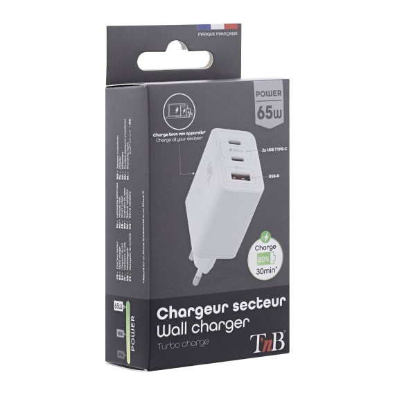 Chargeur secteur USB intelligent 5 ports