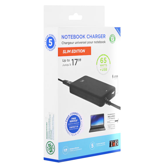 Chargeur universel 65W pour notebook - T'nB