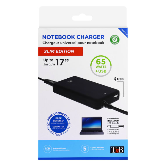 Chargeur universel 65W pour notebook - T'nB