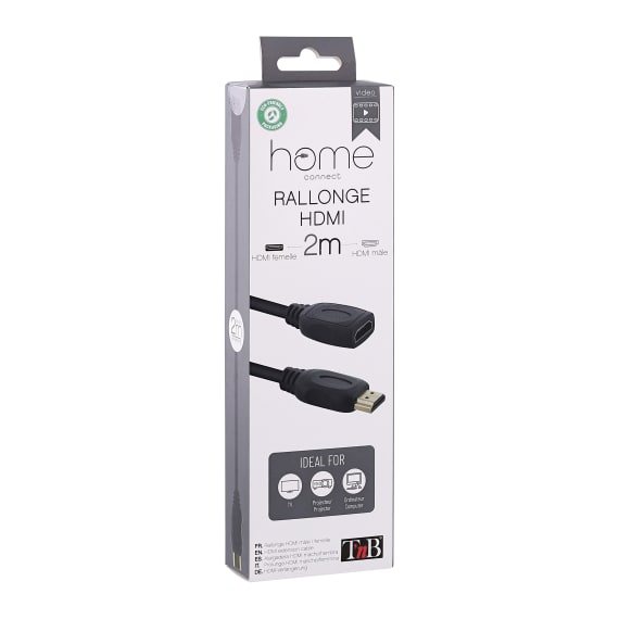 Male HDMI / female HDMI cable 2m - T'nB