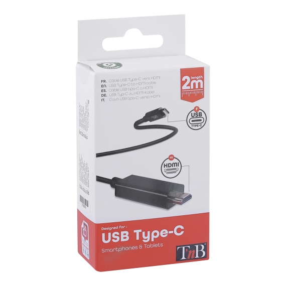 Adaptateur USB-C vers HDMI 4k - TNB iClick - gris foncé