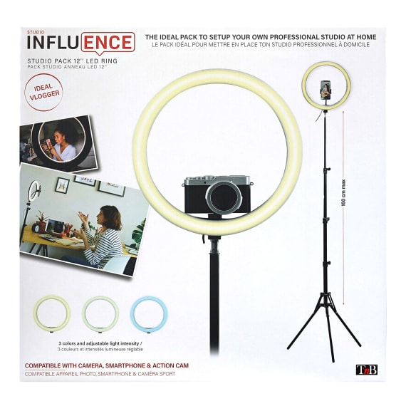 12 LED ring with tripod for studio - INFLUENCE - T'nB