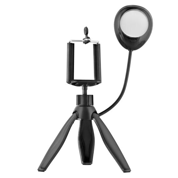 Mini trépied pour téléphone ou caméra vidéo 360° avec lumière LED