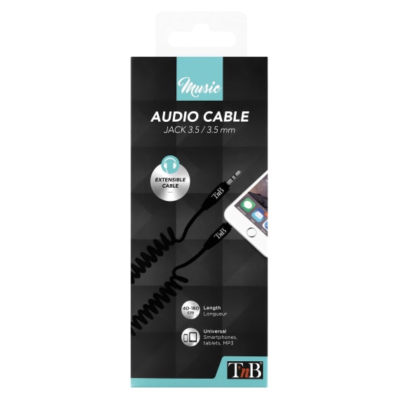 Lightning to jack 3.5mm coiled cable - T'nB