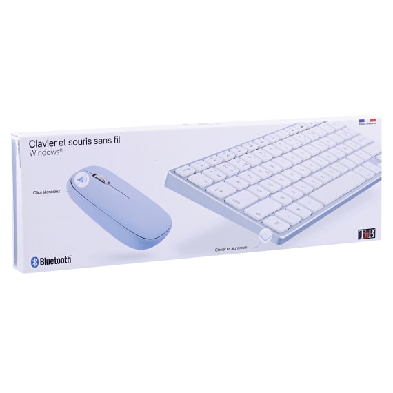 Clavier bluetooth rechargeable TNB ICLICK + souris sans fil