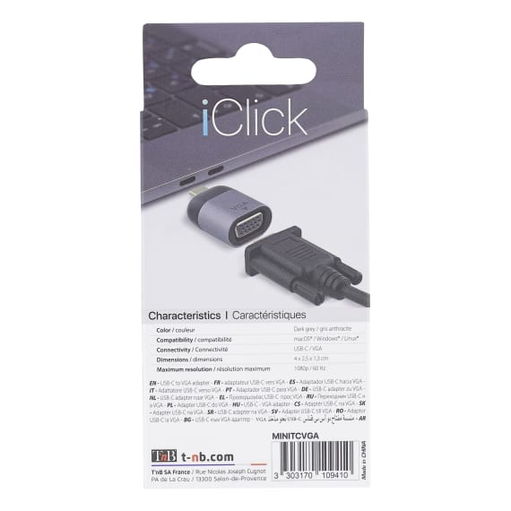 Adaptateur USB Type-C vers VGA - T'nB