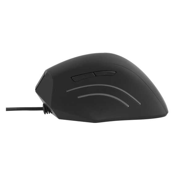 Souris verticale optique ergonomique 3200 Dpi - 6 boutons - Filaire USB -  Noir - Trademos