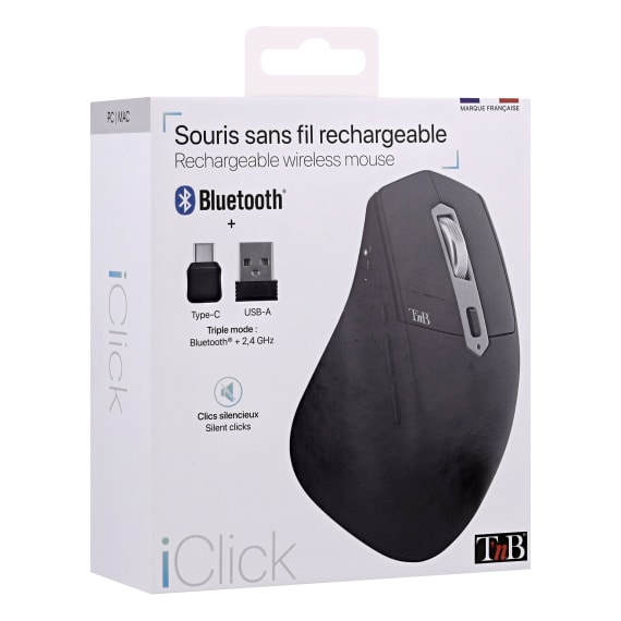 7€29 sur Inphic Souris Bluetooth sans Fil Rechargeable 3 Modes