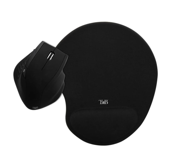 Bundle ergonomic wireless mouse and mouse pad