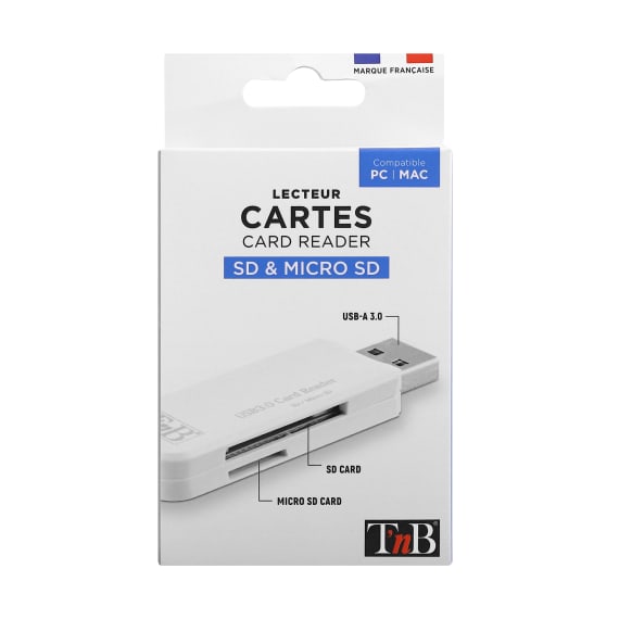 Lecteur USB 3.0, adaptateur de mémoire pour lecteur SD/Micro SD haute  vitesse - Prend en charge SD/Micro 