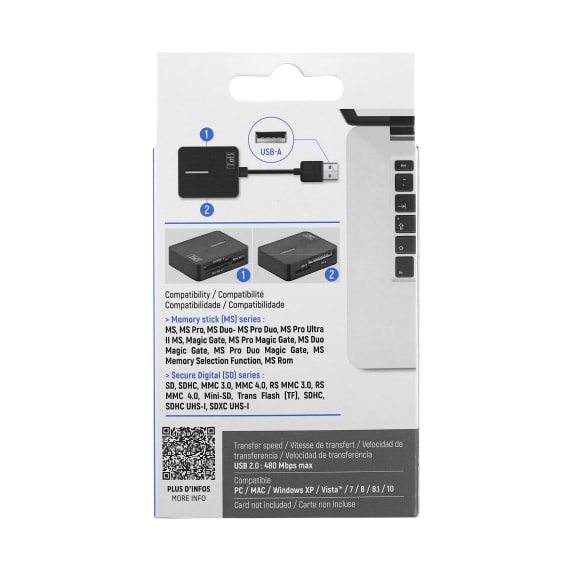 CABLING® USB 2.0 lecteur carte mémoire Micro SD