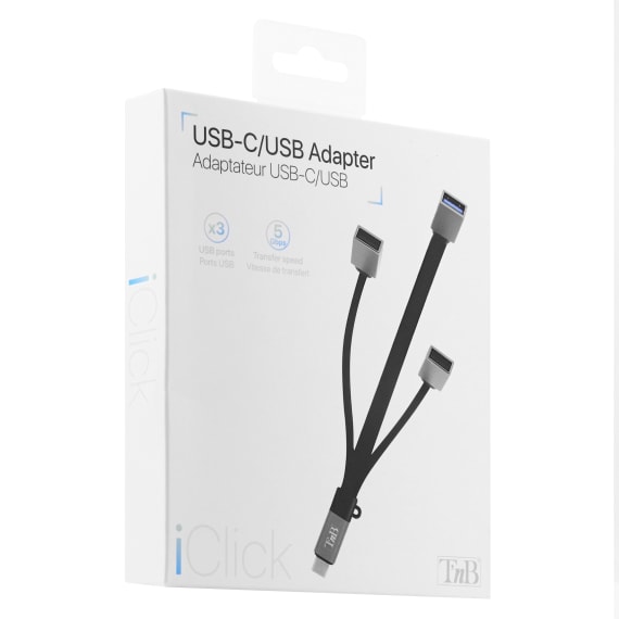 USB C to USB A (M/F) Adapter - 3 Pack –