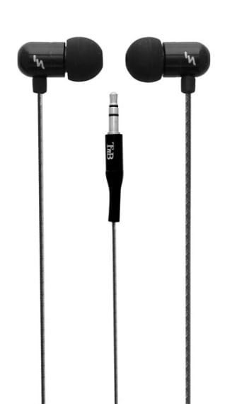 BLACK EARPHONES "HI-LIGHT" METAL STEREO