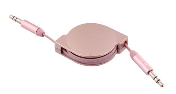 PINK GOLD 3.5MM RETRACTABLE JACK CABLE