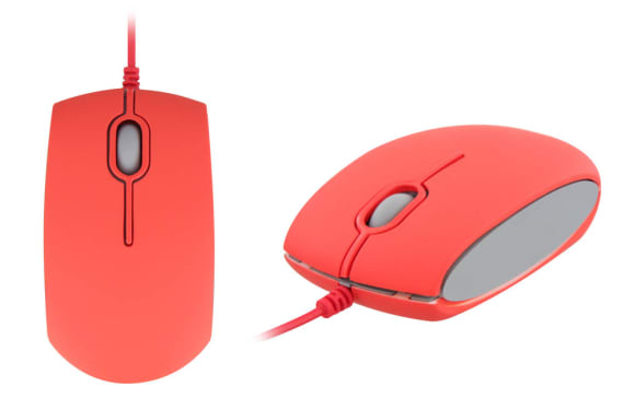 RAINBOW RED/GREY MOUSE