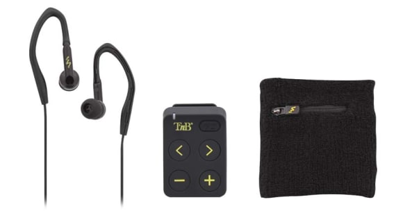 REPRODUCTOR MP3 DEPORTIVO + AURICULARES + MUÑECA ESPONJA