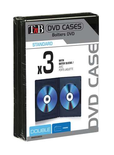 CAJAS DE DVD DOBLES NEGRAS X 3