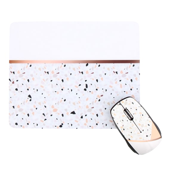 Bundle mouse pad and wireless mouse TERRAZZO EXCLUSIV