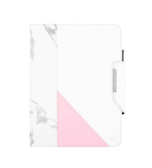 Estojo fólio universal + caneta para tablet de 10" MARBLE