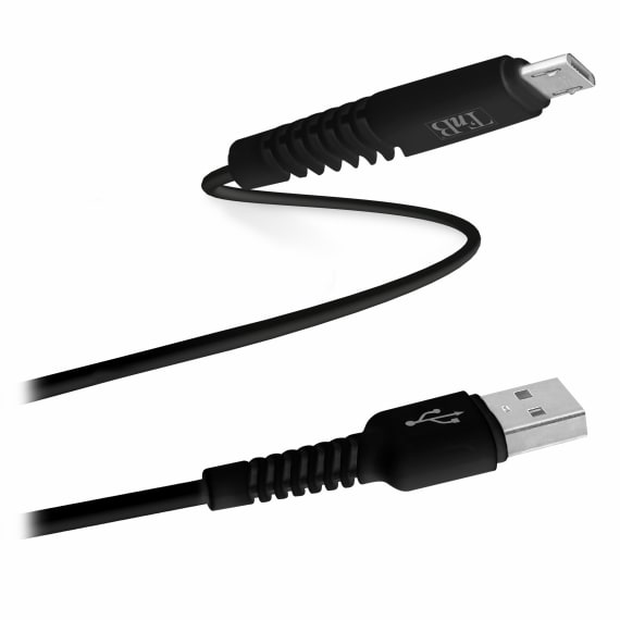 Micro USB cable with reinforced connectors