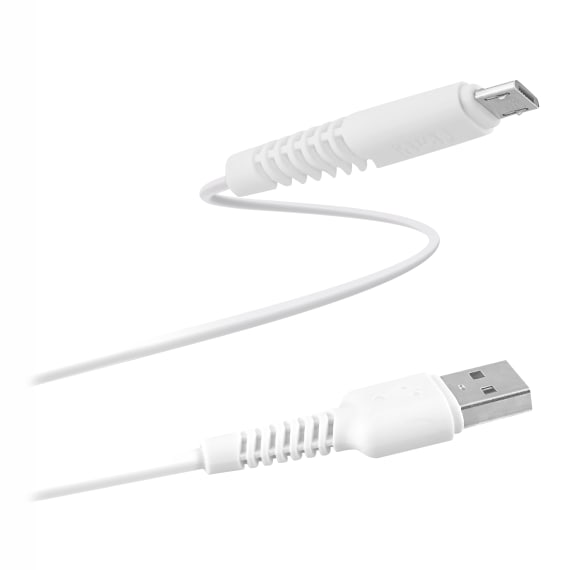 Micro USB cable with reinforced connectors