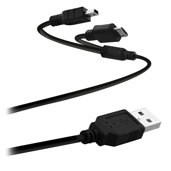 Cable micro USB 2 en 1