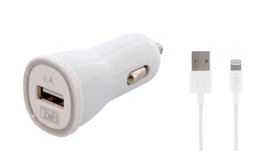 1XUSB-A 5W car charger + Lightning cable