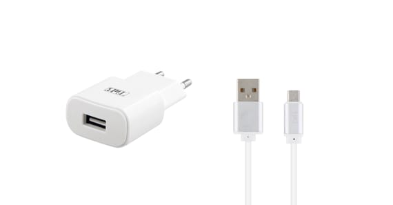 2.4A USB CHARGER + MICRO USB CABLE