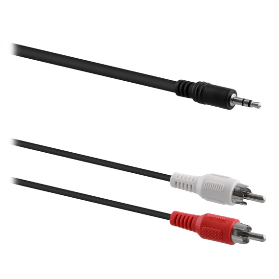 Cabo jack de 3,5 mm m le / 2 RCA m le 1,2 m