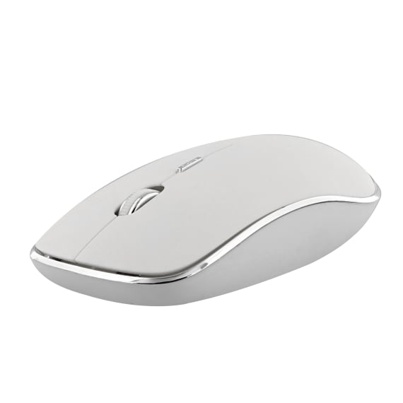 Souris sans fil silent click RUBBY blanche