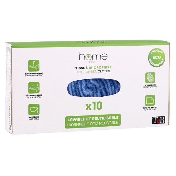 Caixa de lenços de microfibra x10