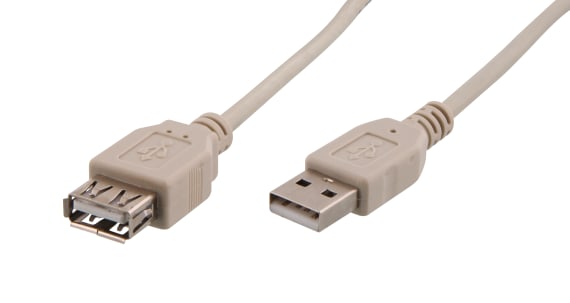 Male USB / female USB cable 5m