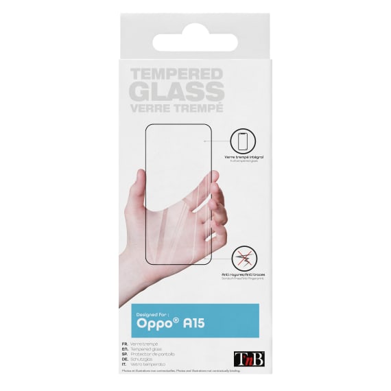 Protección completa de vidrio templado. para Oppo A15