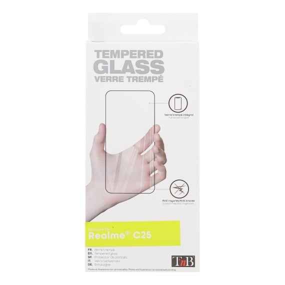 Protection intégrale en verre trempé pour Realme C25