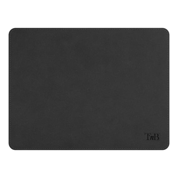 Mouse pad MADE IN FRANCE in recycled leather - black