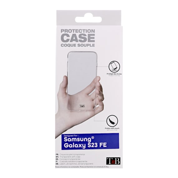 Coque souple transparente pour Samsung Galaxy S23 Fan Édition