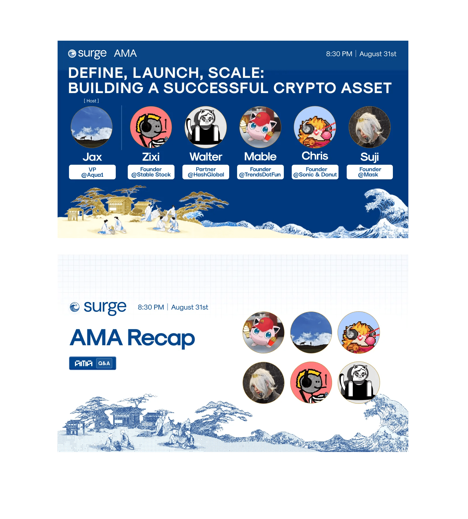 Surge AMA campaign visuals