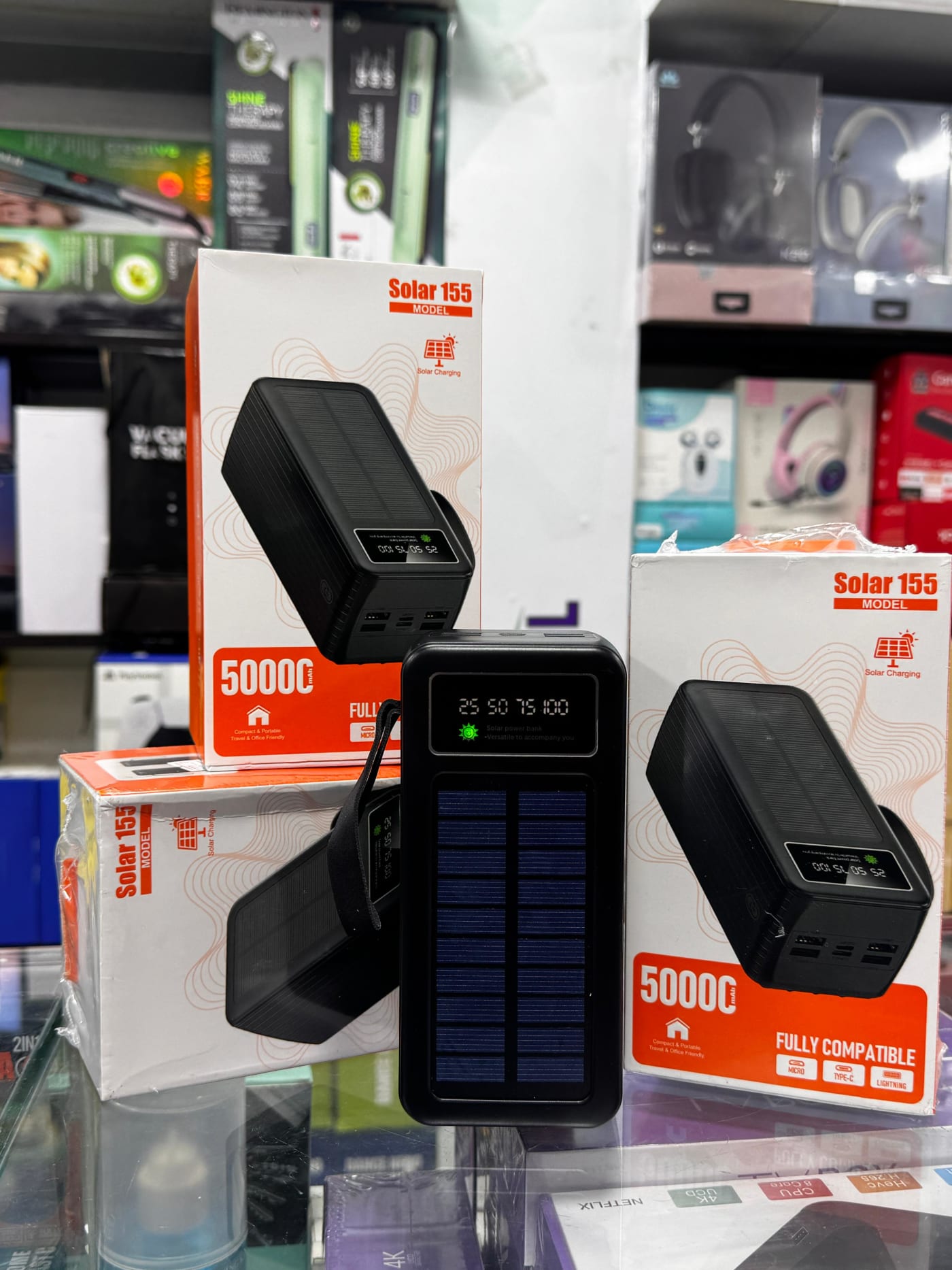 Power Bank Solar 50.000mAh con Cables