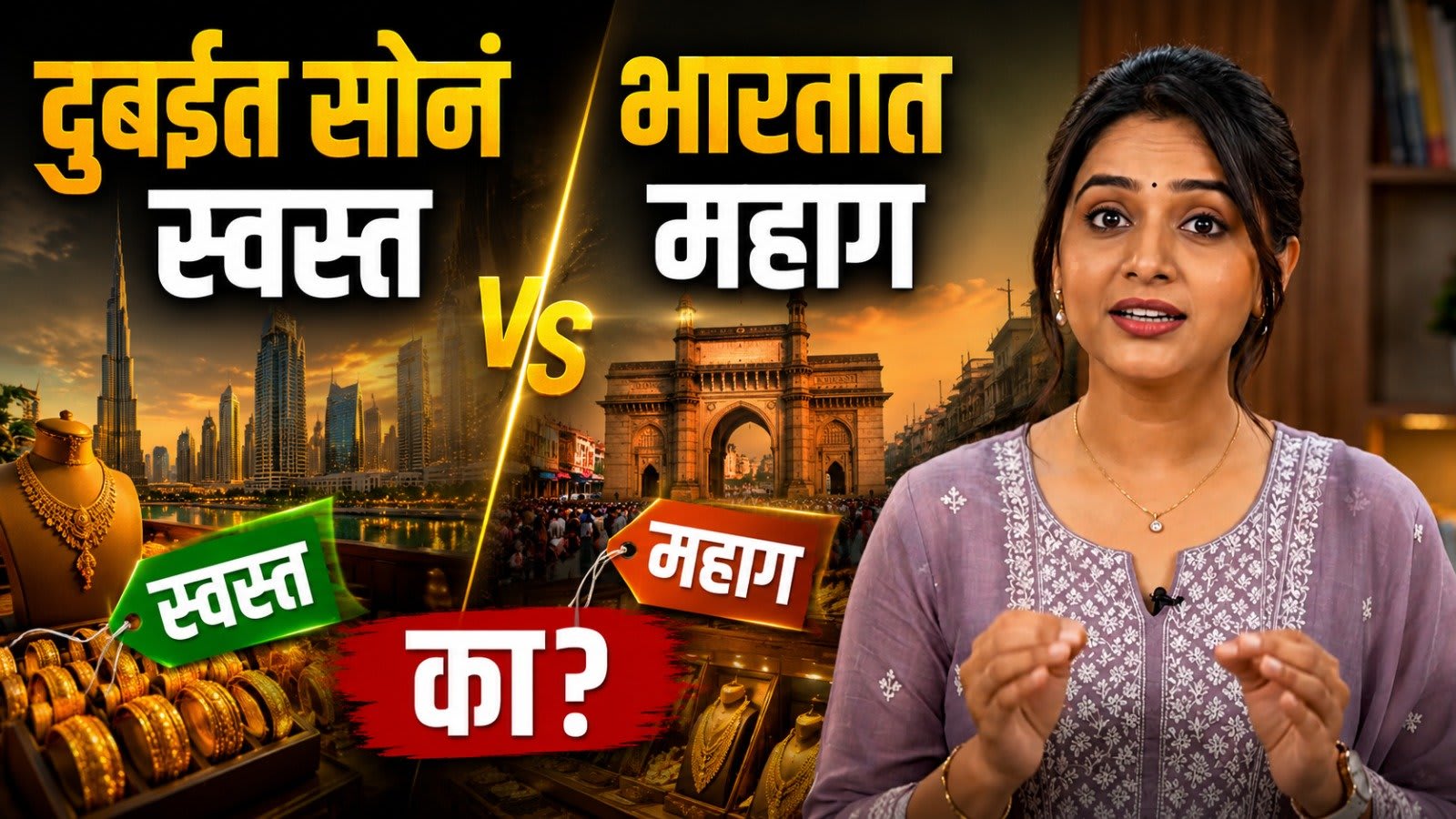 Dubai Gold: भारतापेक्षा दुबईमध्ये सोने स्वस्त का मिळते?