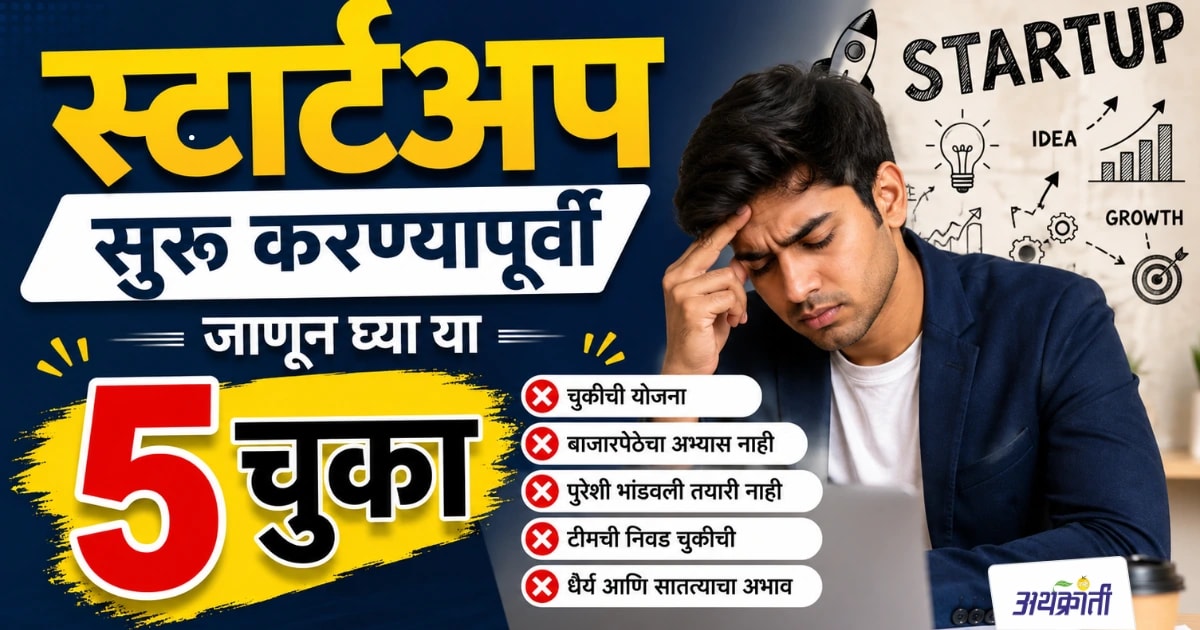 Startup Fail होण्याची ५ मोठी कारणे आणि त्यावरील उपाय