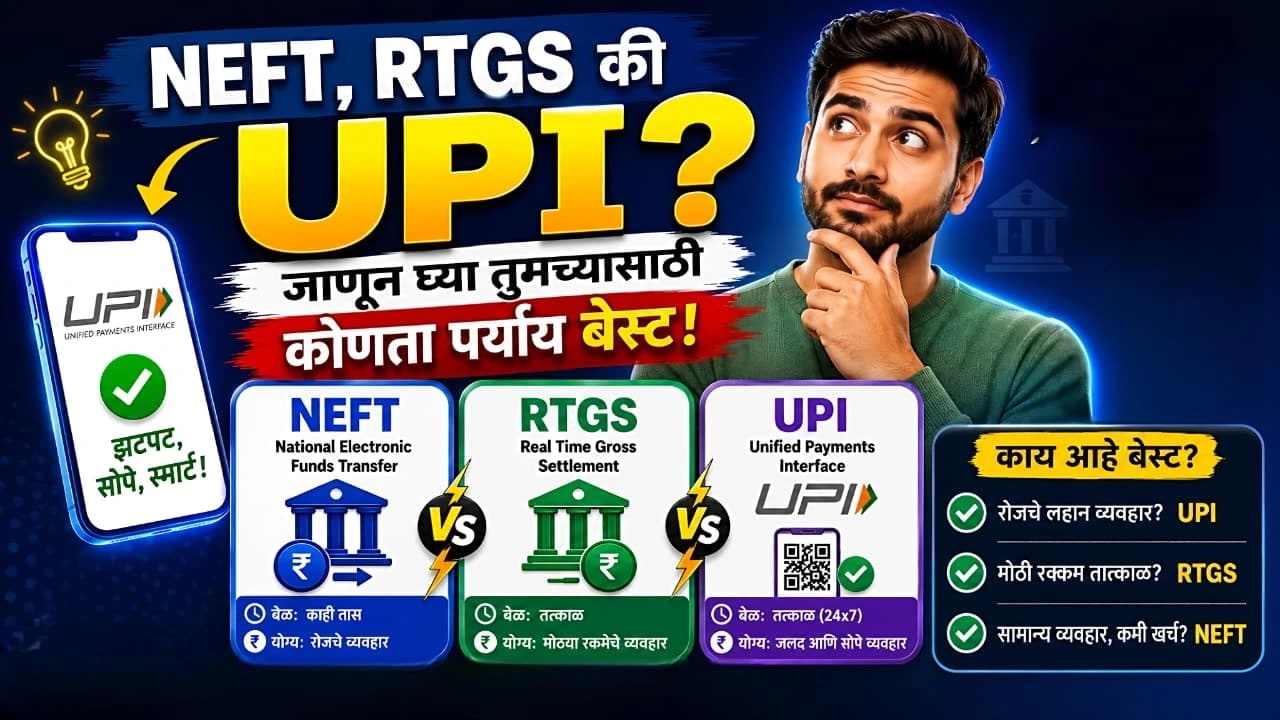 NEFT, RTGS की UPI? जाणून घ्या तुमच्यासाठी कोणता पर्याय बेस्ट!