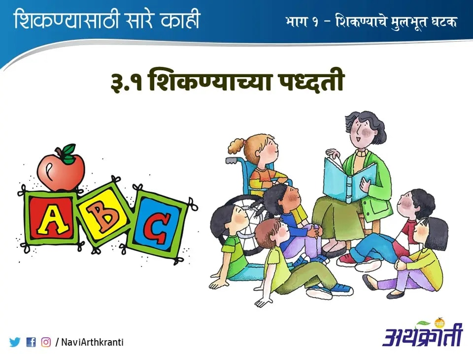 ३.१ शिकण्याच्या पध्दती